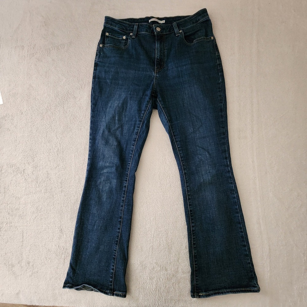 Levi's 725 High Rise Bootcut Jeans Womens 32x30 Blue Denim Stretch W32 L29.5